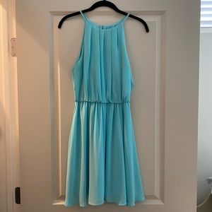 Blue mini dress